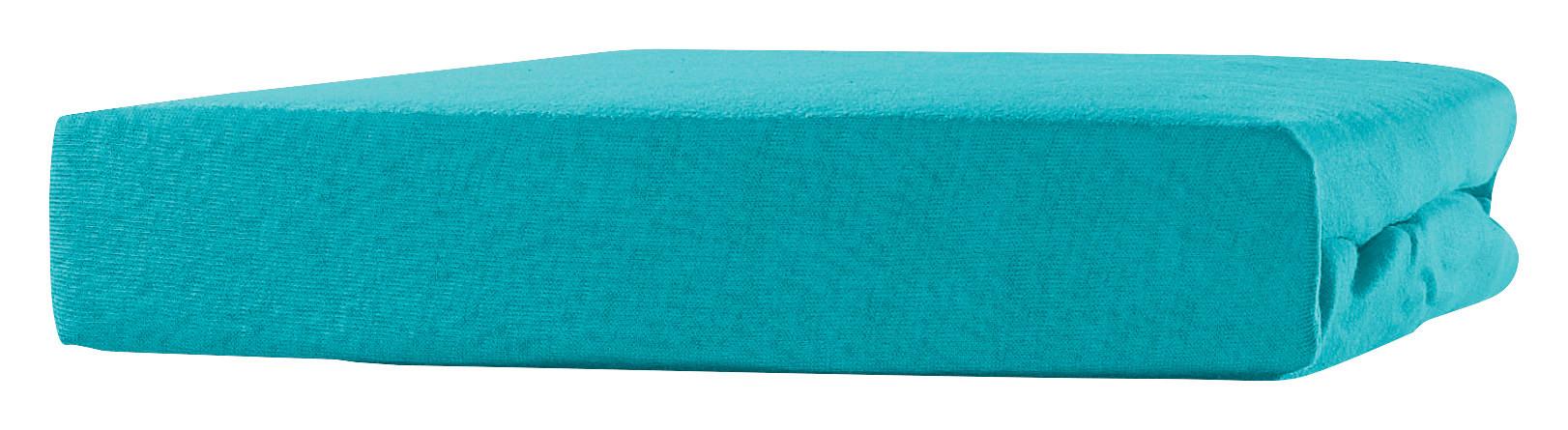 Spannleintuch Tamara Türkis 90-100x200 cm Jersey - Türkis, KONVENTIONELL, Textil (90-100/200cm) - Ondega