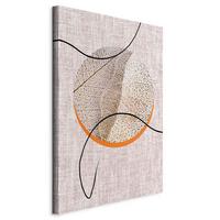 Leinwandbild Orange Cappucino B: 40 cm - Orange/Cappuccino, Basics, Holzwerkstoff/Textil (40/60/1.2cm) - artgeist