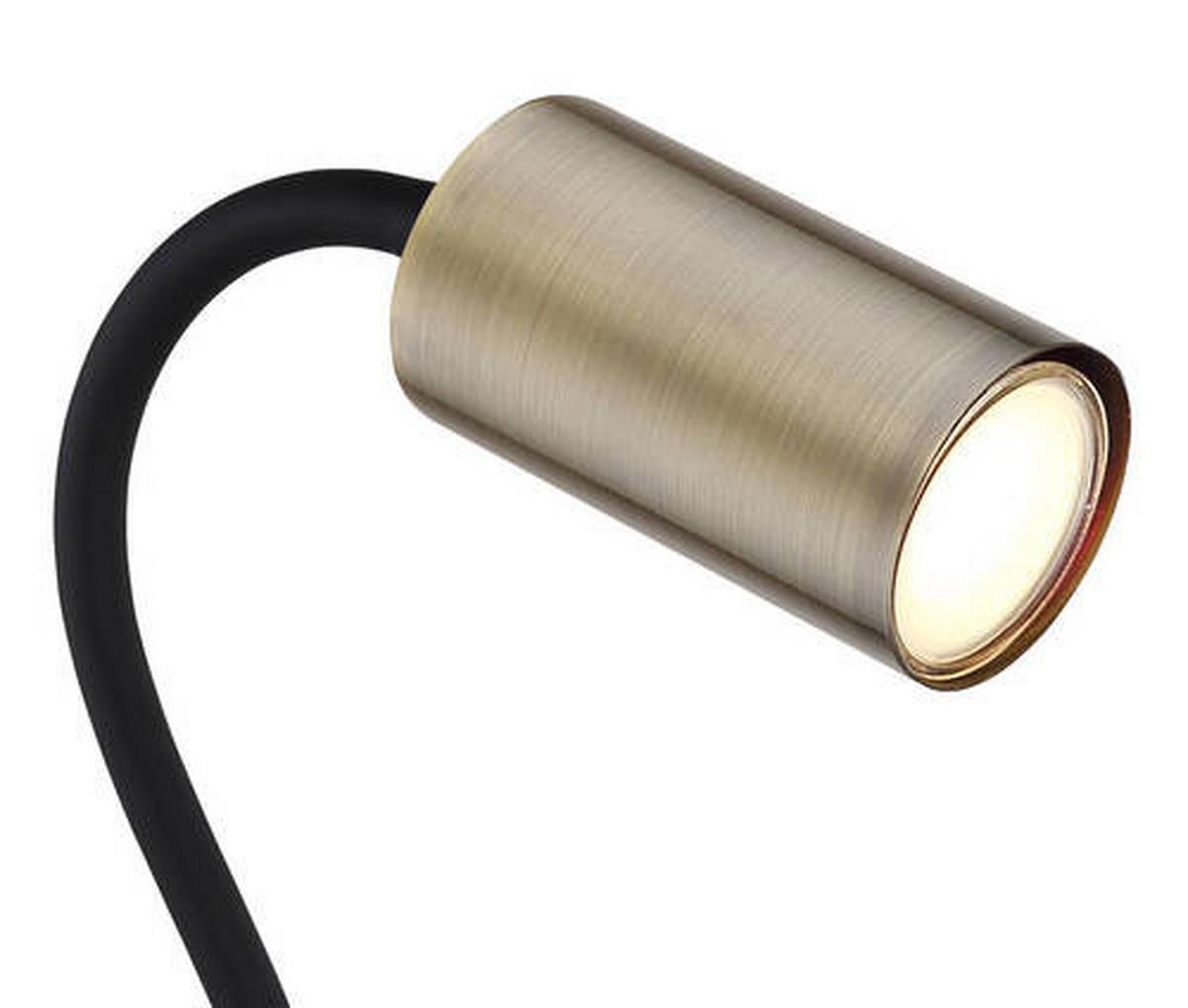 Klemmleuchte 57911km - Messingfarben/Schwarz, Basics, Kunststoff/Metall (10/5,5/41,5cm) - Globo