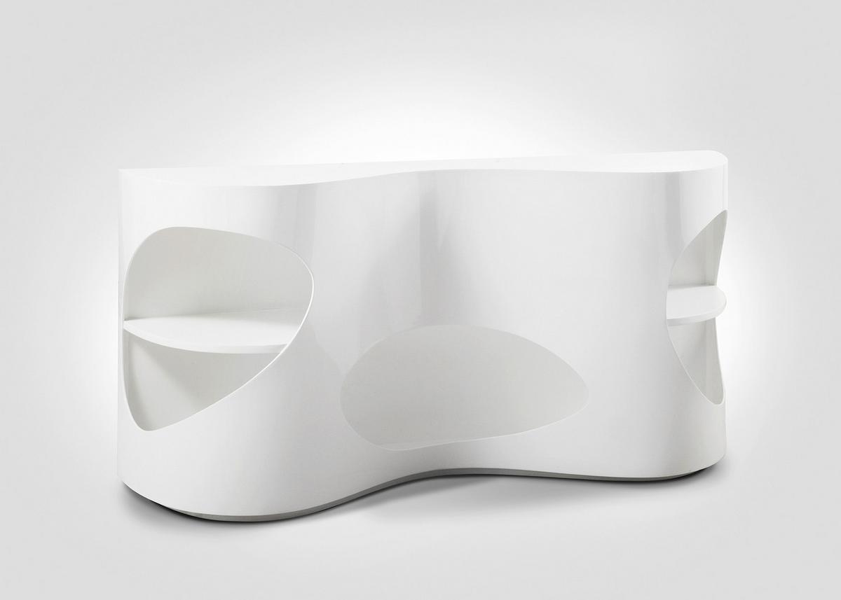 Sideboard Weiß Hochglanz B: 150cm - Weiß Hochglanz, Design, Holzwerkstoff (150/75/40cm) - Livetastic