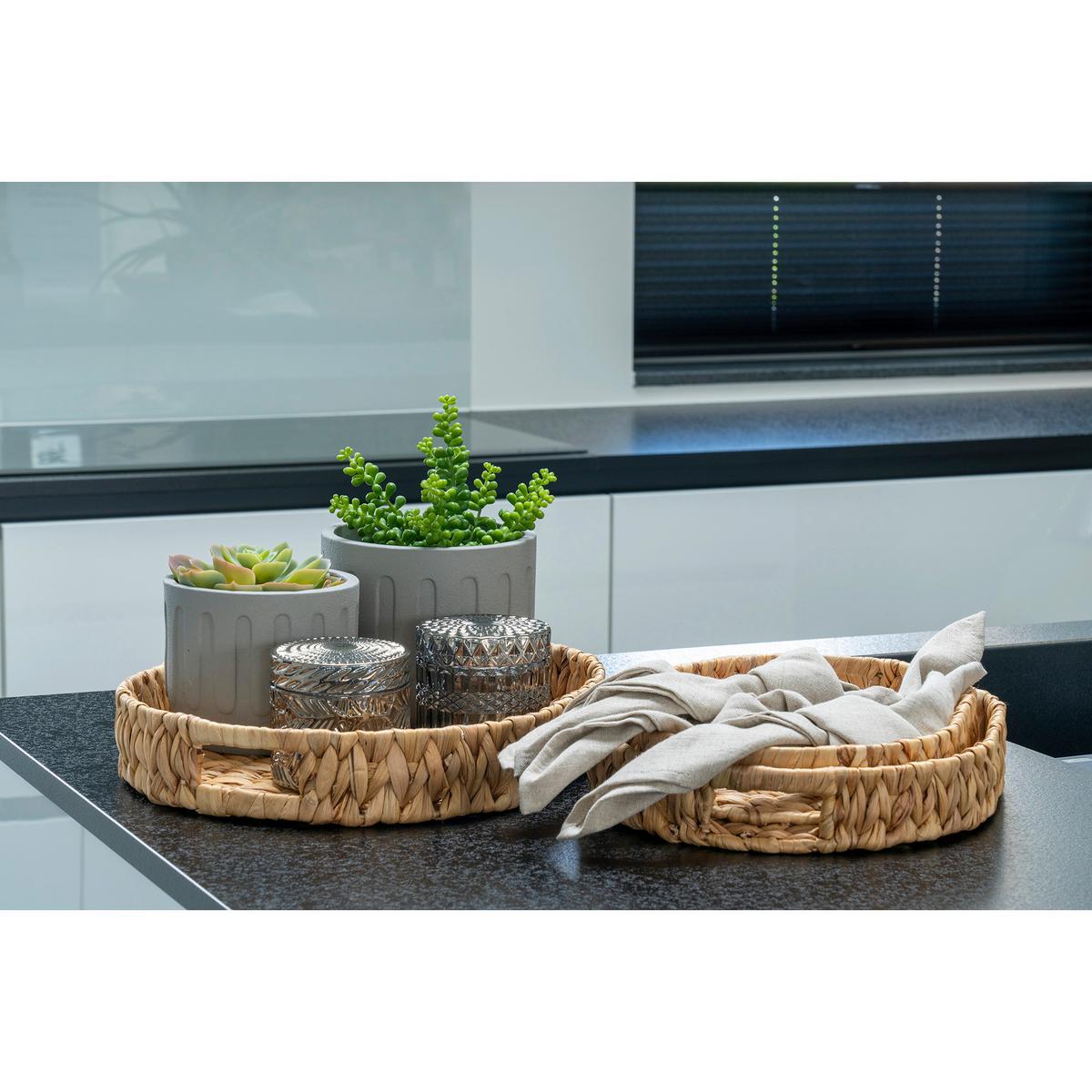 Serviertablett-Set Estoril Hellbraun 3-teilig - Hellbraun, Design, Holz