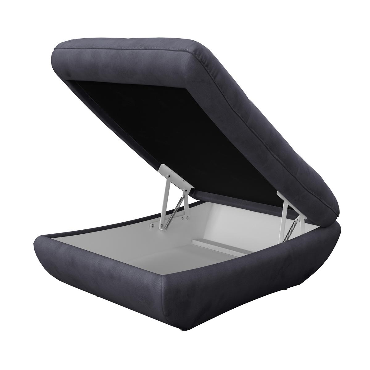 Hocker Park - Schwarz/Dunkelblau, MODERN, Textil (107/75cm) - Luca Bessoni