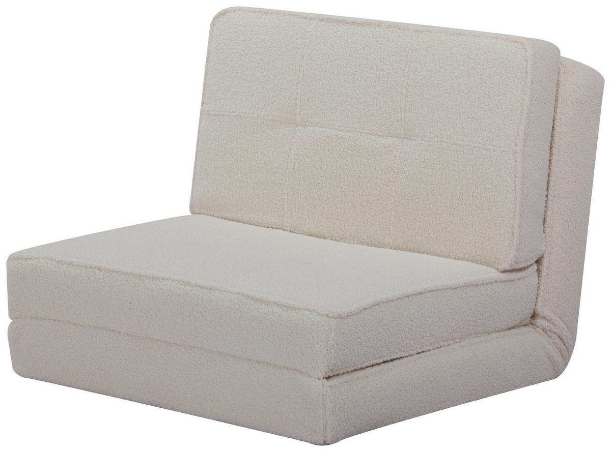 Schlafsessel Luc Weiß 74x61,5x80 cm - Weiß, MODERN, Textil (74/61,5/80cm) - MID.YOU