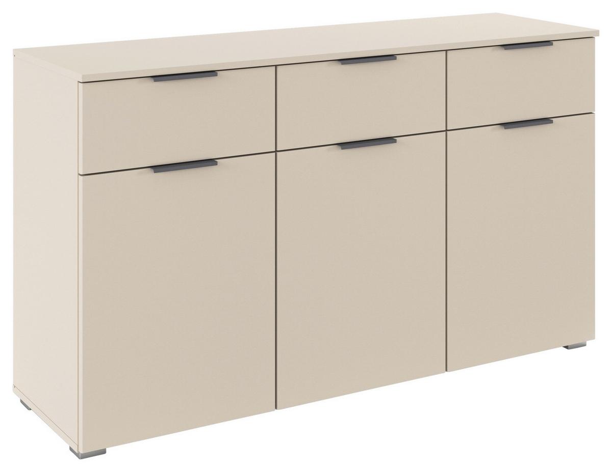 Komoda Alabama Super ALABAMA-SUPER - barvy hliníku/šampaňská, Moderní, kompozitní dřevo (140/81/42cm)
