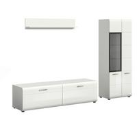Szekrénysor Ice - fehér/magasfényű fehér, Design, faalapú anyag (235/160/41cm) - Livetastic
