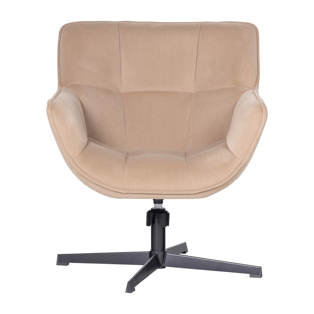 SESSEL Wibo Sandfarben B: 71cm - Sandfarben/Schwarz, MODERN, Textil/Metall (71/94/83cm) - Livetastic