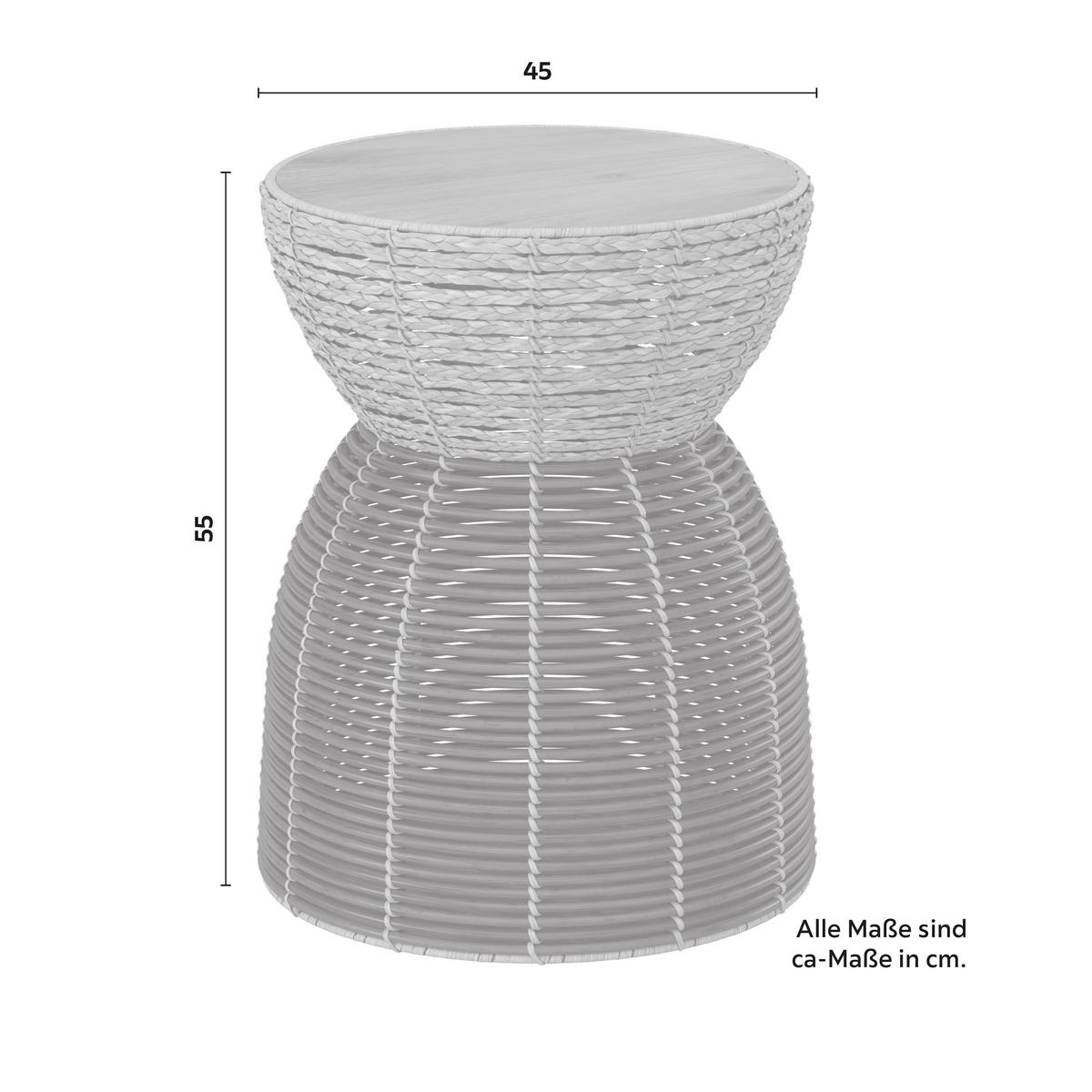 ZAHRADNÍ ODKLÁDACÍ STOLEK NOELIA - černá/přírodní barvy, Moderní, kov/dřevo (45/55/45cm) - Bessagi Garden