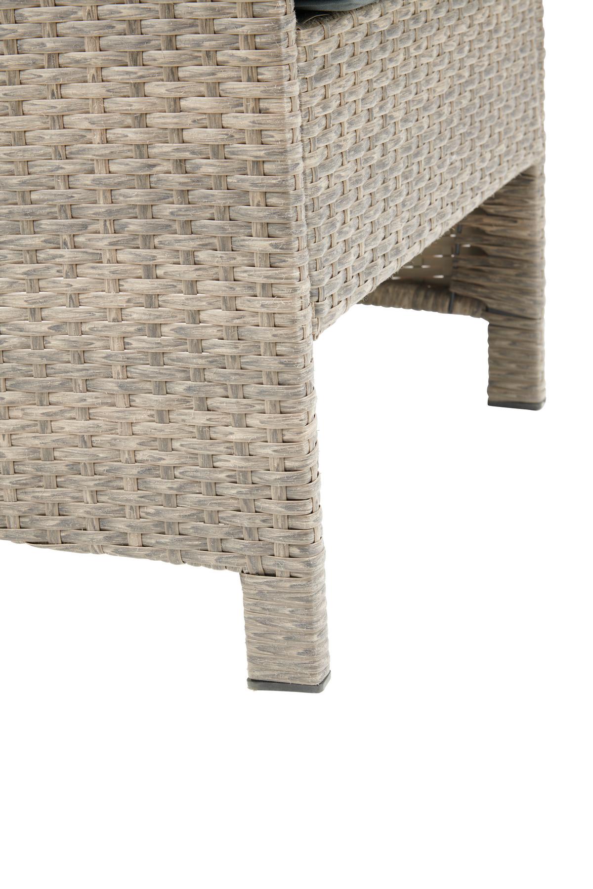 Loungegarnitur Barbara Aus Metall/Kunststoff/Glas - Dunkelgrau/Schwarz, MODERN, Glas/Kunststoff - Luca Bessoni