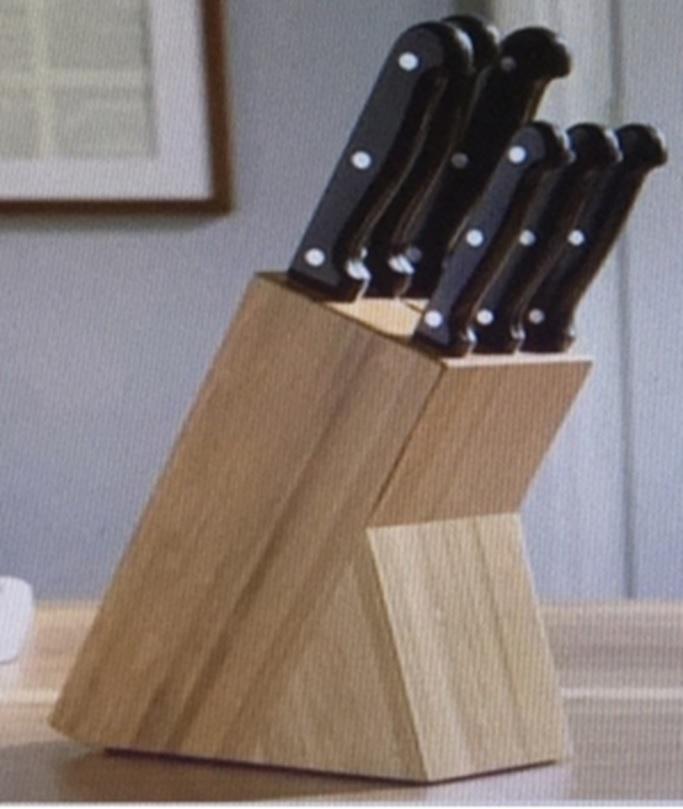Messerblock Braun/Schwarz Edelstahl/Holz Jeronimo 7 -Teilig. - Silberfarben/Schwarz, KONVENTIONELL, Holz/Kunststoff - James Wood