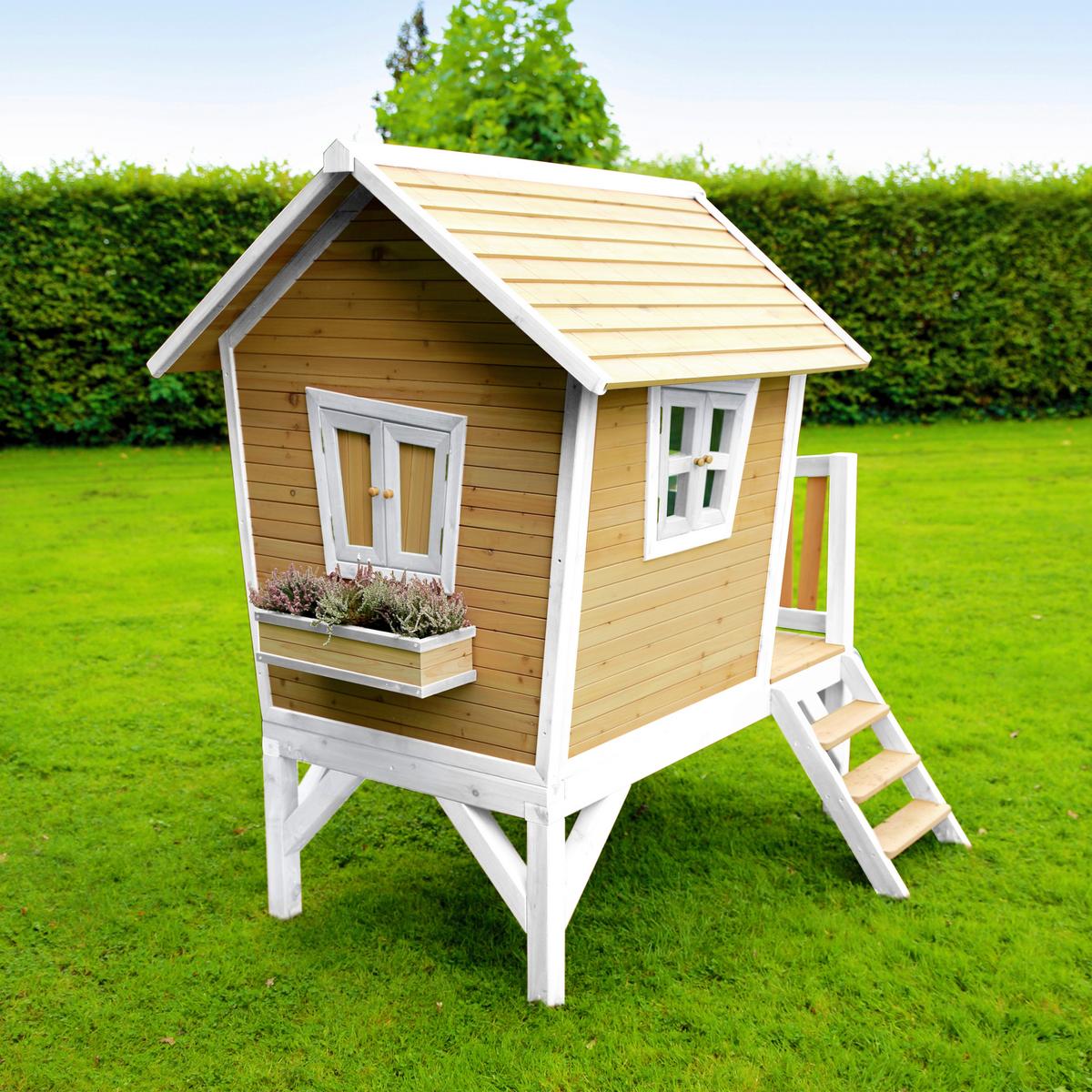 Spielhaus A030.045.21 - Rot/Braun, KONVENTIONELL, Holz/Kunststoff (264/203/177cm) - Ambia Garden