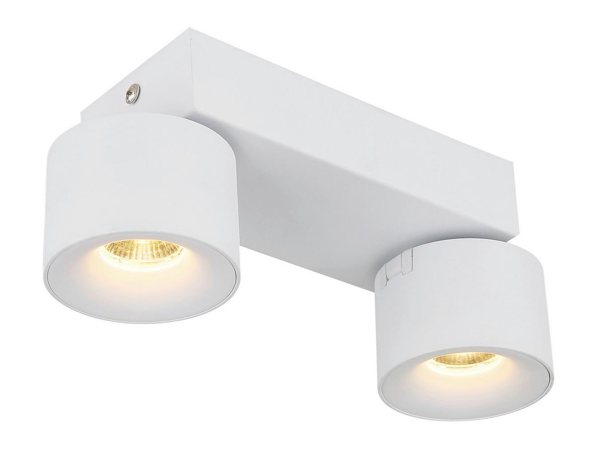 LED-Strahler 56961-2w Rae - Transparent/Weiß, Basics, Kunststoff/Metall (20.5/7.2/12cm) - Globo