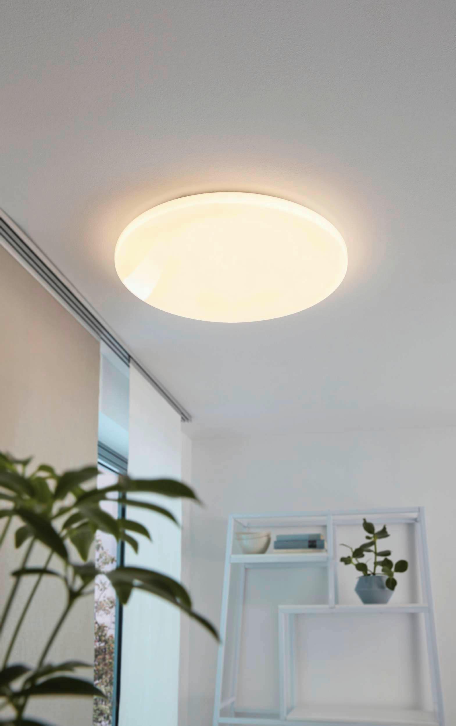 LED-Deckenleuchte Pogliola Ø 31 cm - Weiß, Basics, Kunststoff/Metall (31/5,5cm) - Eglo
