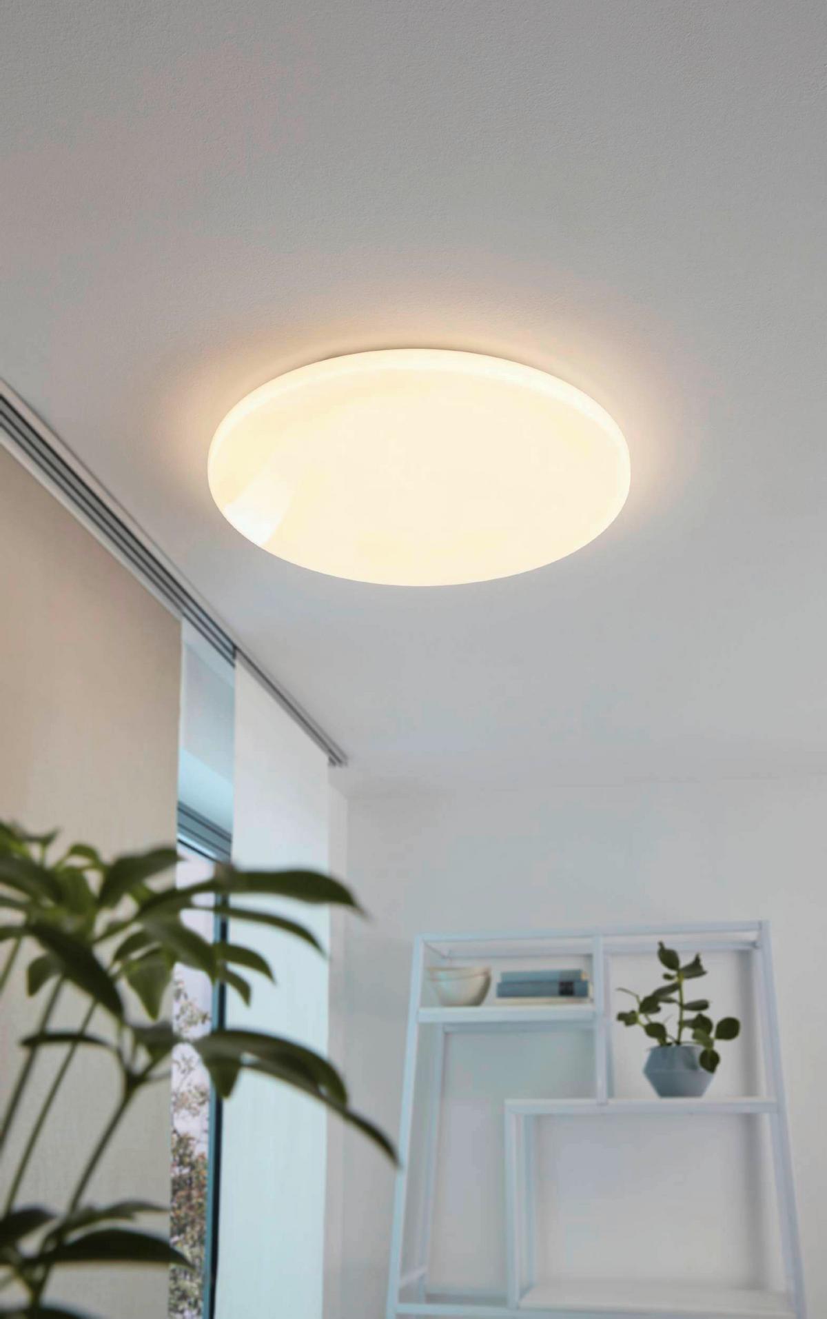 LED-Deckenleuchte Pogliola Ø 31 cm - Weiß, Basics, Kunststoff/Metall (31/5,5cm) - Eglo
