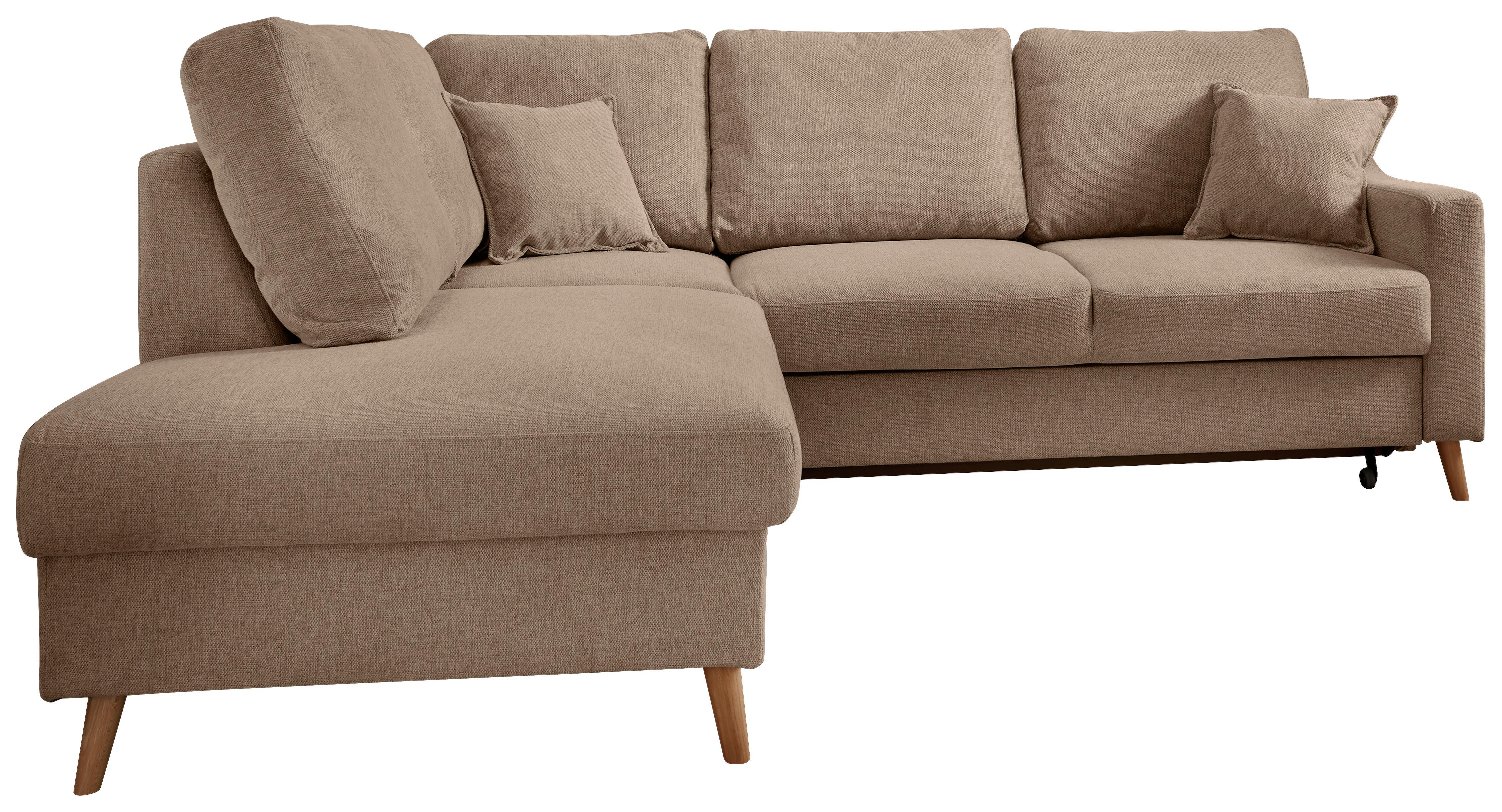 Ecksofa Valentina Hellbraun S: 200x230 Cm - Hellbraun/Naturfarben, KONVENTIONELL, Textil (200/230cm) - Livetastic