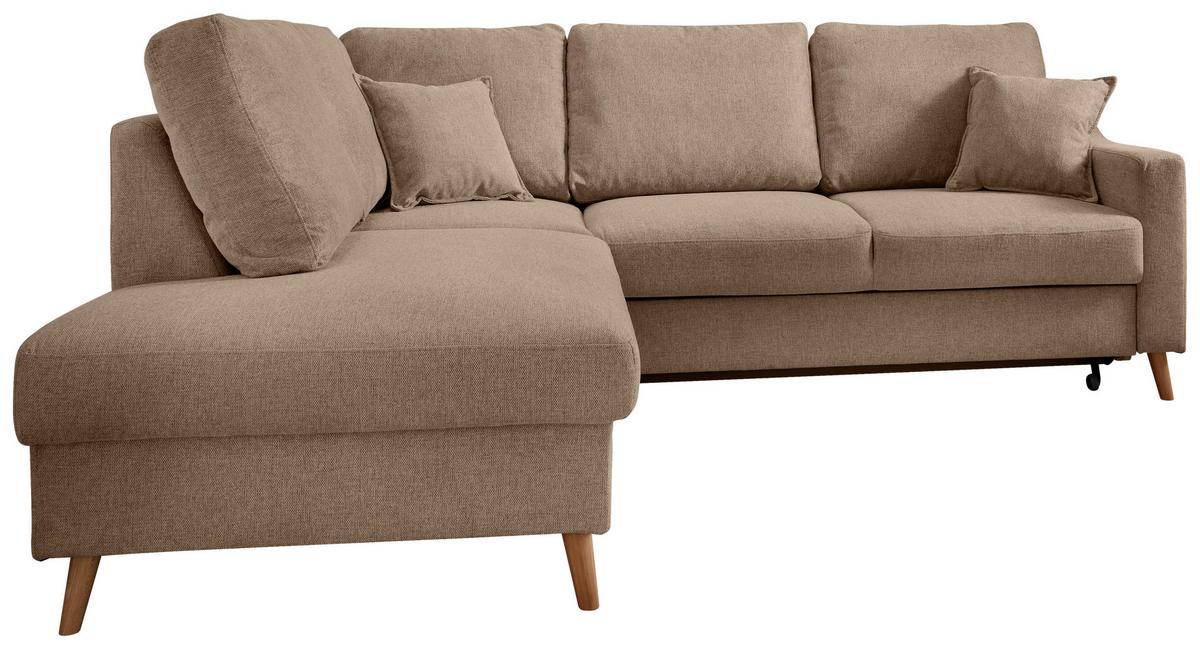 Ecksofa Valentina Hellbraun S: 200x230 Cm - Hellbraun/Naturfarben, KONVENTIONELL, Textil (200/230cm) - Livetastic