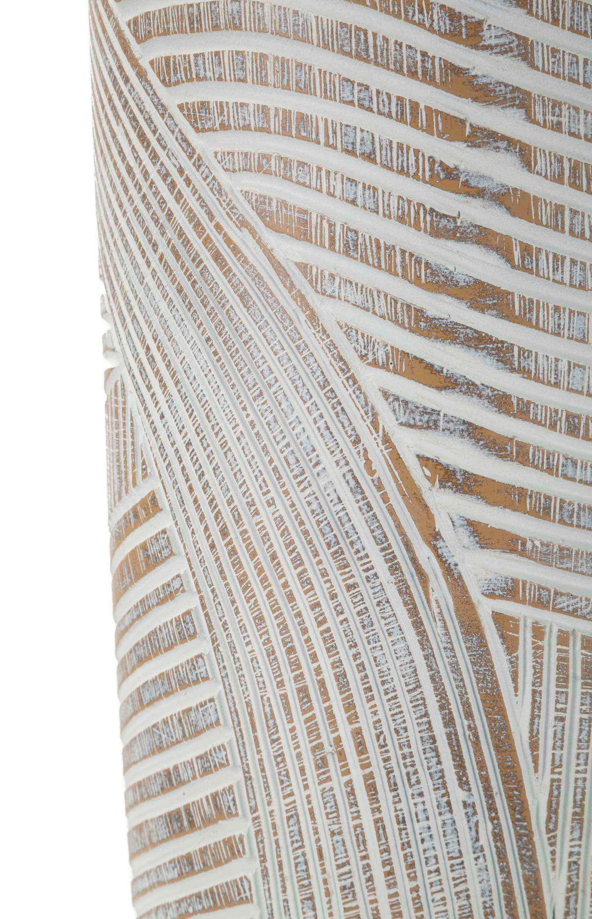 Vase Resin Wood Weiß B: 18 Cm - Weiß, Basics, Kunststoff (18/45/18cm)