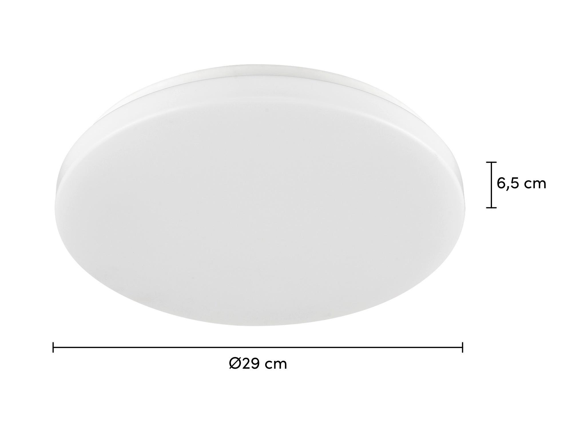 Stropní LED svítidlo Woter, Ø: 30cm, 12,5 Watt IP54 - bílá, Konvenční, kov/plast (30/3cm) - Mömax