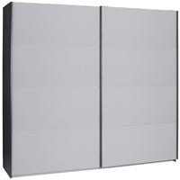 Schwebetürenschrank Glasfront 181 cm Feldkirch 9, Grau - Grau Hochglanz/Dunkelgrau, MODERN, Glas/Holzwerkstoff (181/229/62cm)