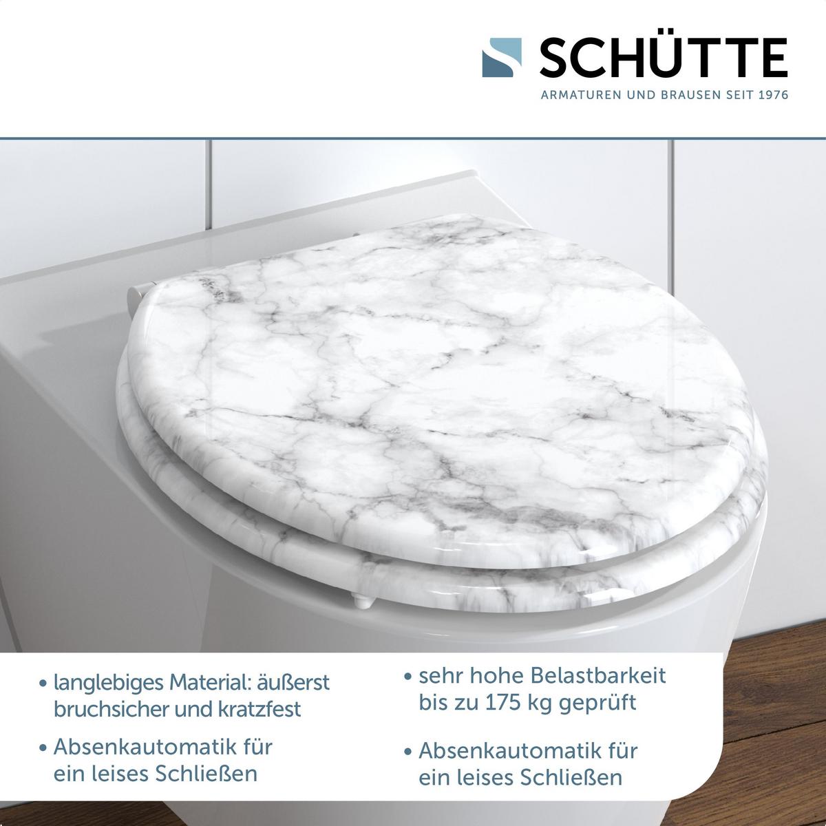 Wc-sitze Grau/weiß B: 43,5 Cm - Weiß/Grau, Design, Holzwerkstoff (43,5/5,5/37,5cm) - Schütte