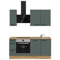 Küchenleerblock Easytouch High-Line, H1 Links - Dunkelgrün/Eichefarben, MODERN, Holzwerkstoff (180cm) - Nobilia