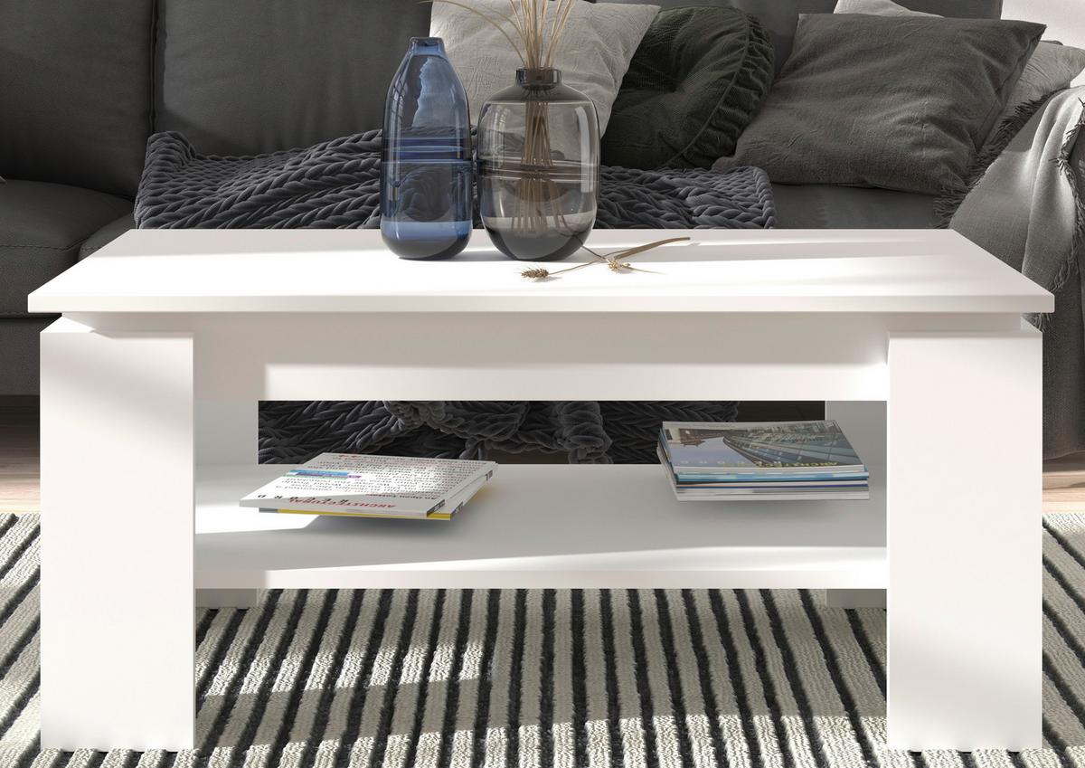 Couchtisch Titan Weiß L: 100 cm - Design, Holzwerkstoff (100/60/45cm) - MID.YOU