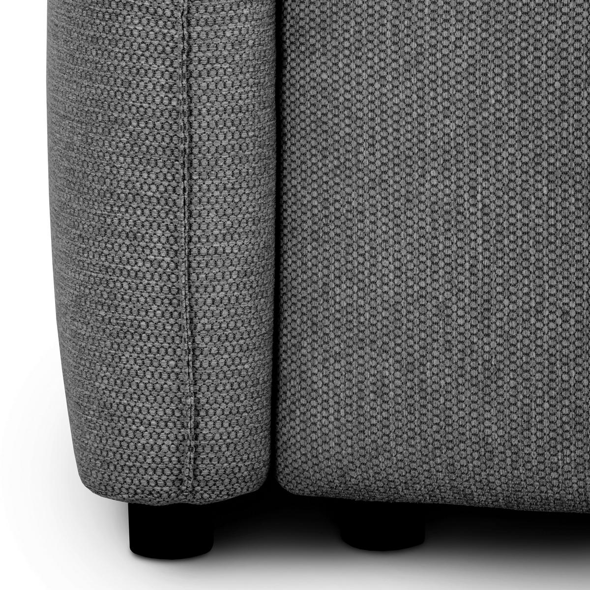 3-sitzer-sofa Bari Anthrazit - Anthrazit/Schwarz, Basics, Textil (215/89/100cm) - P & B