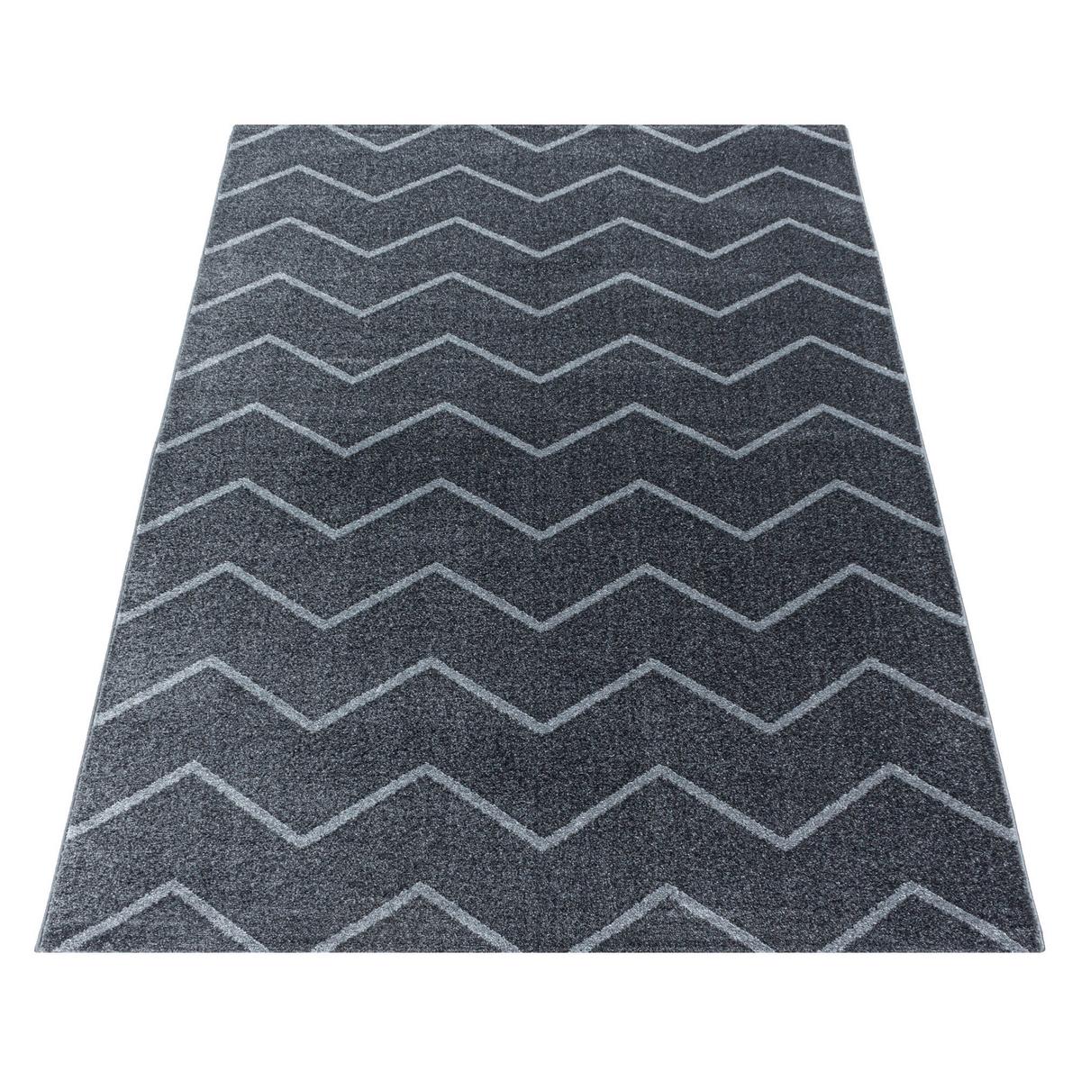 Hochflor Teppich Grau Rio 140x200 cm - Grau, Basics, Textil (140/200cm)