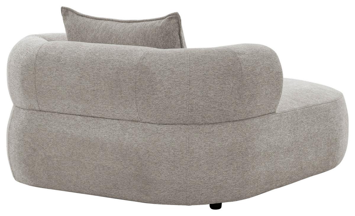 XXL-Sessel Ferro Hellgrau B: 122 cm - Hellgrau/Schwarz, Design, Textil (122/76/156cm) - Livetastic