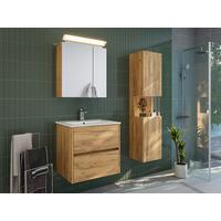 BADEZIMMER Limes, Eichefarben B: 60 cm - Eichefarben/Weiß, Basics, Keramik/Holzwerkstoff (60cm) - MID.YOU
