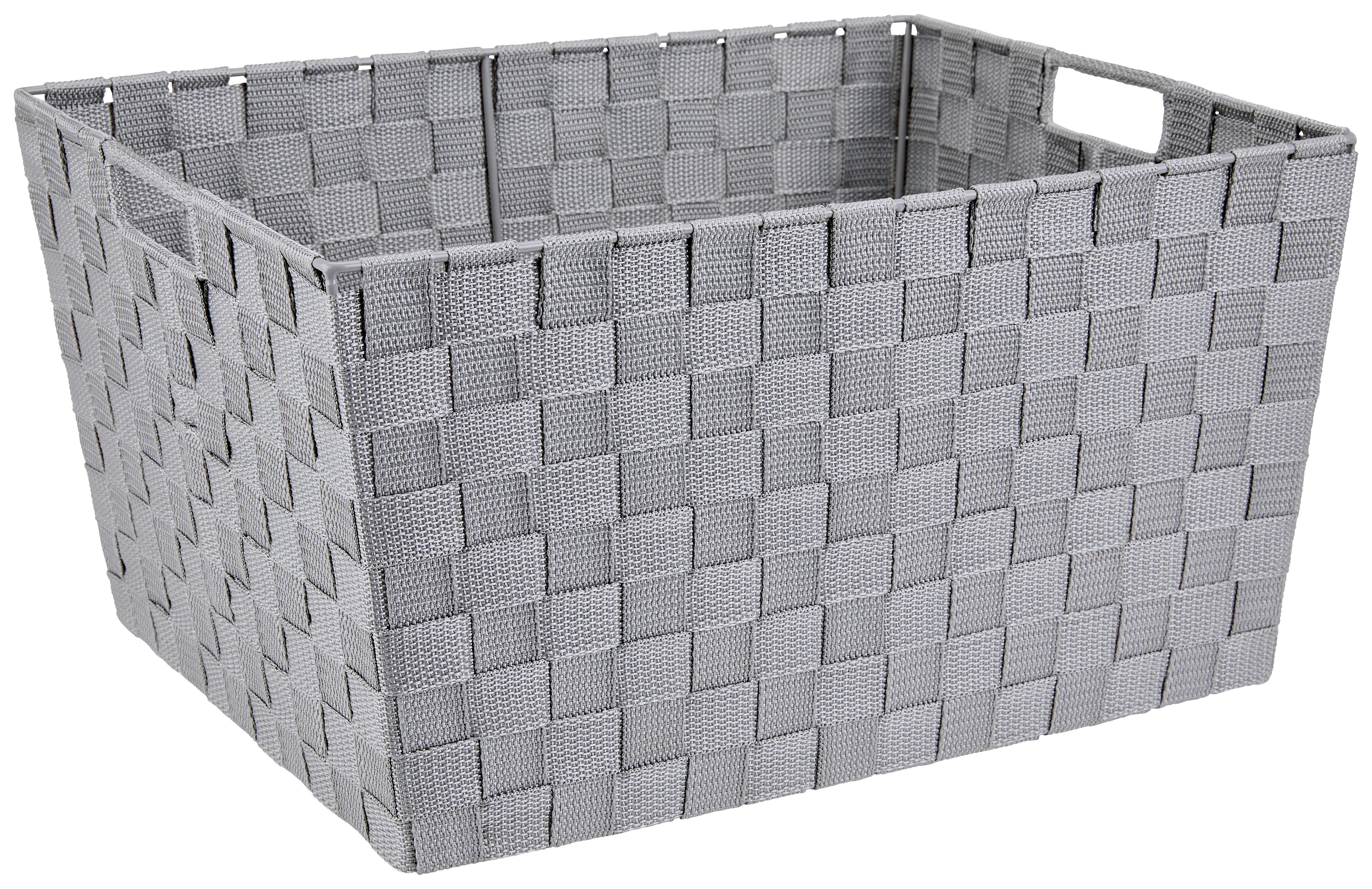 Aufbewahrungskorb Carolyn 44x32 Cm Kunststoff Grau - Grau, Basics, Kunststoff (44/23/32cm) - Ondega