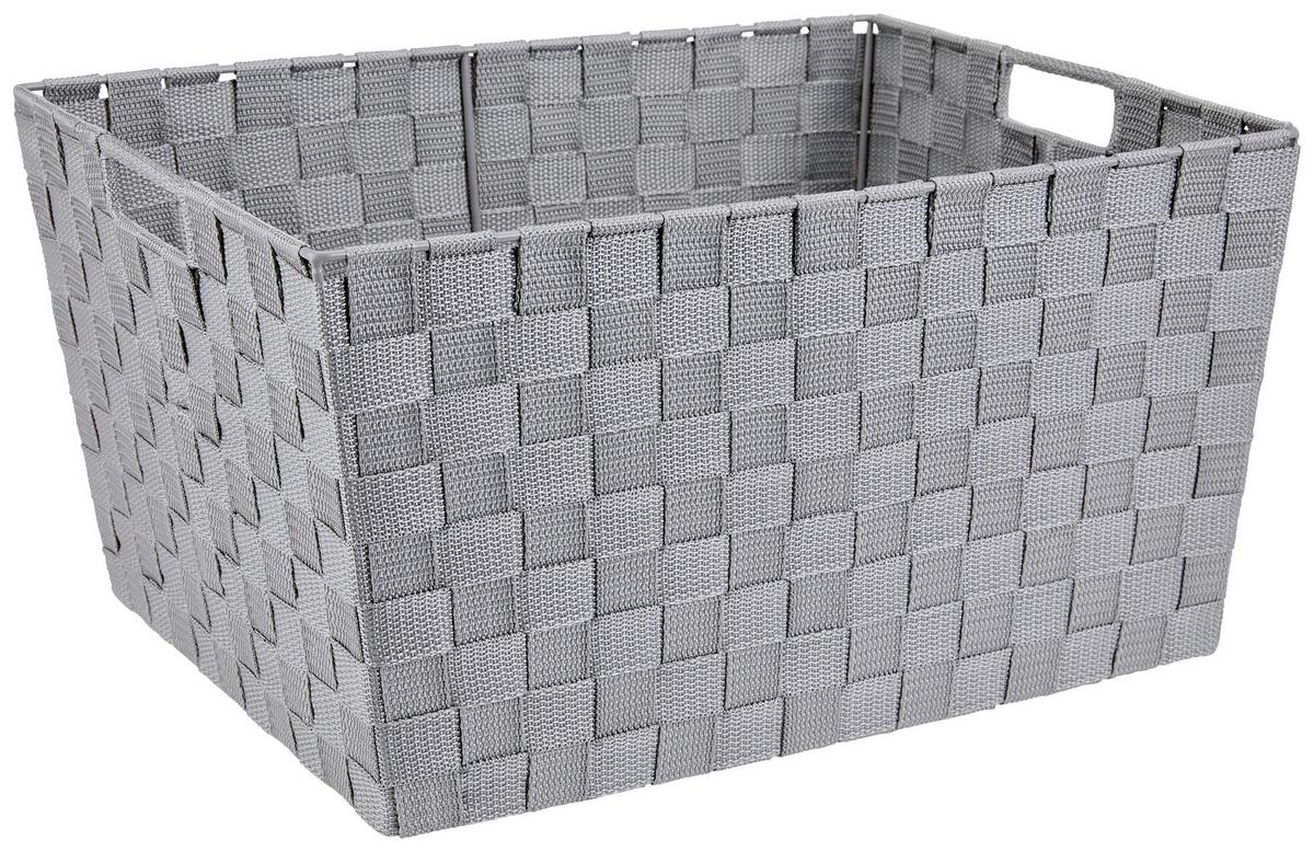 Aufbewahrungskorb Carolyn 44x32 Cm Kunststoff Grau - Grau, Basics, Kunststoff (44/23/32cm) - Ondega