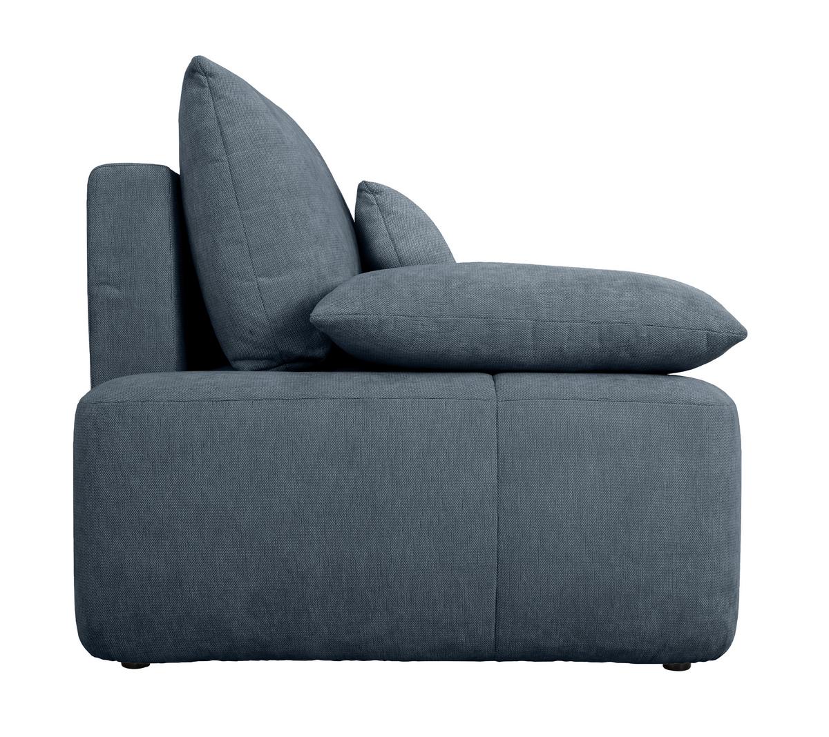 Schlafsofa Hello Lux 3Dl Blau B: 240cm - Blau/Schwarz, Design, Textil (240/93/108cm) - MID.YOU