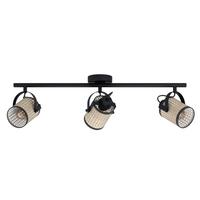 Strahler 43495* Ruscomb - Schwarz/Naturfarben, Basics, Papier/Kunststoff (77,5/5/17,5cm) - Eglo