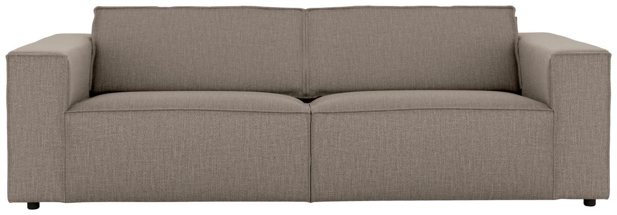3-sitzer-sofa Dice Taupe/grau B: 250 Cm - Taupe/Schwarz, MODERN, Textil (250/80/102cm) - MID.YOU