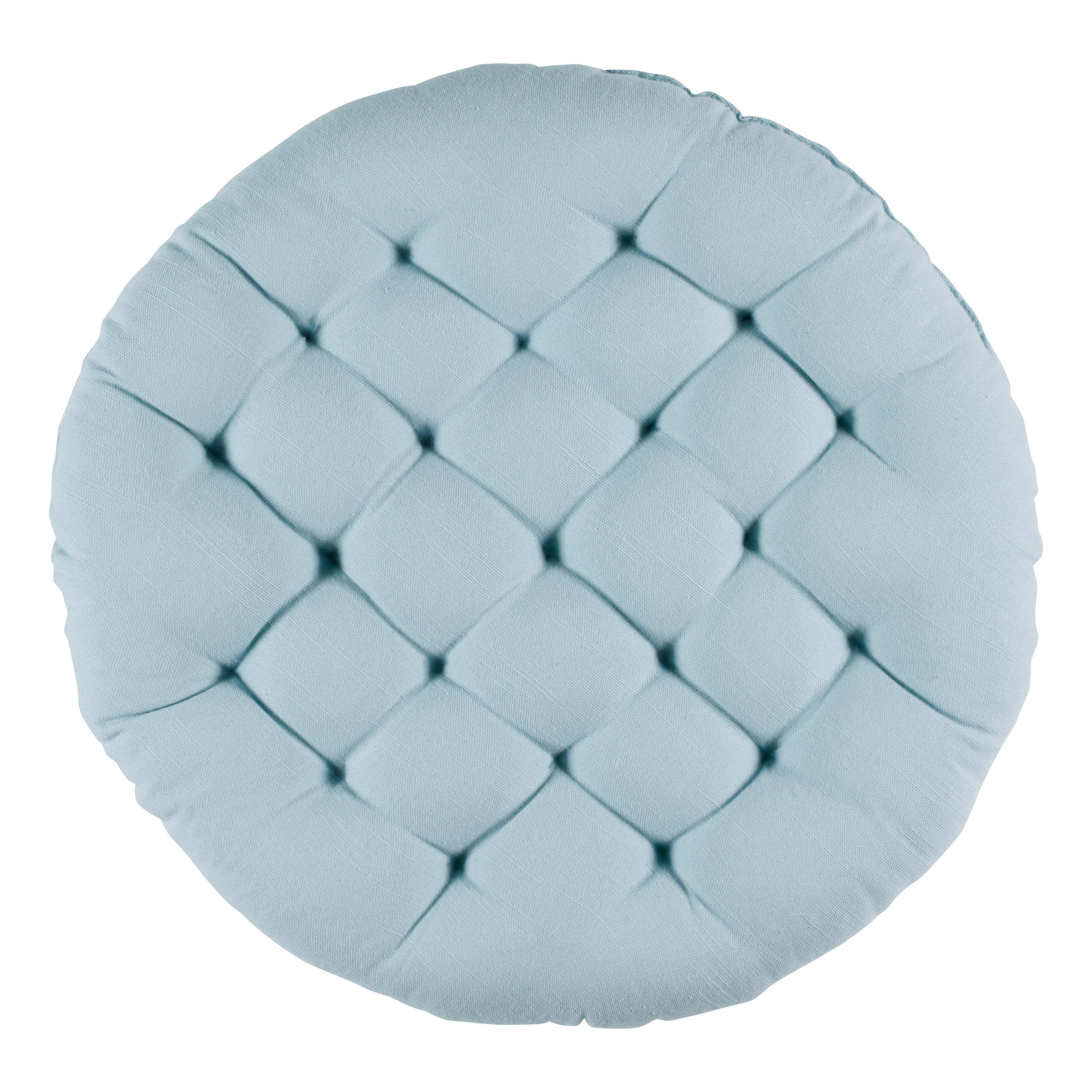 Sitzkissen Lianna - Blau, MODERN, Textil (42/5cm) - Luca Bessoni