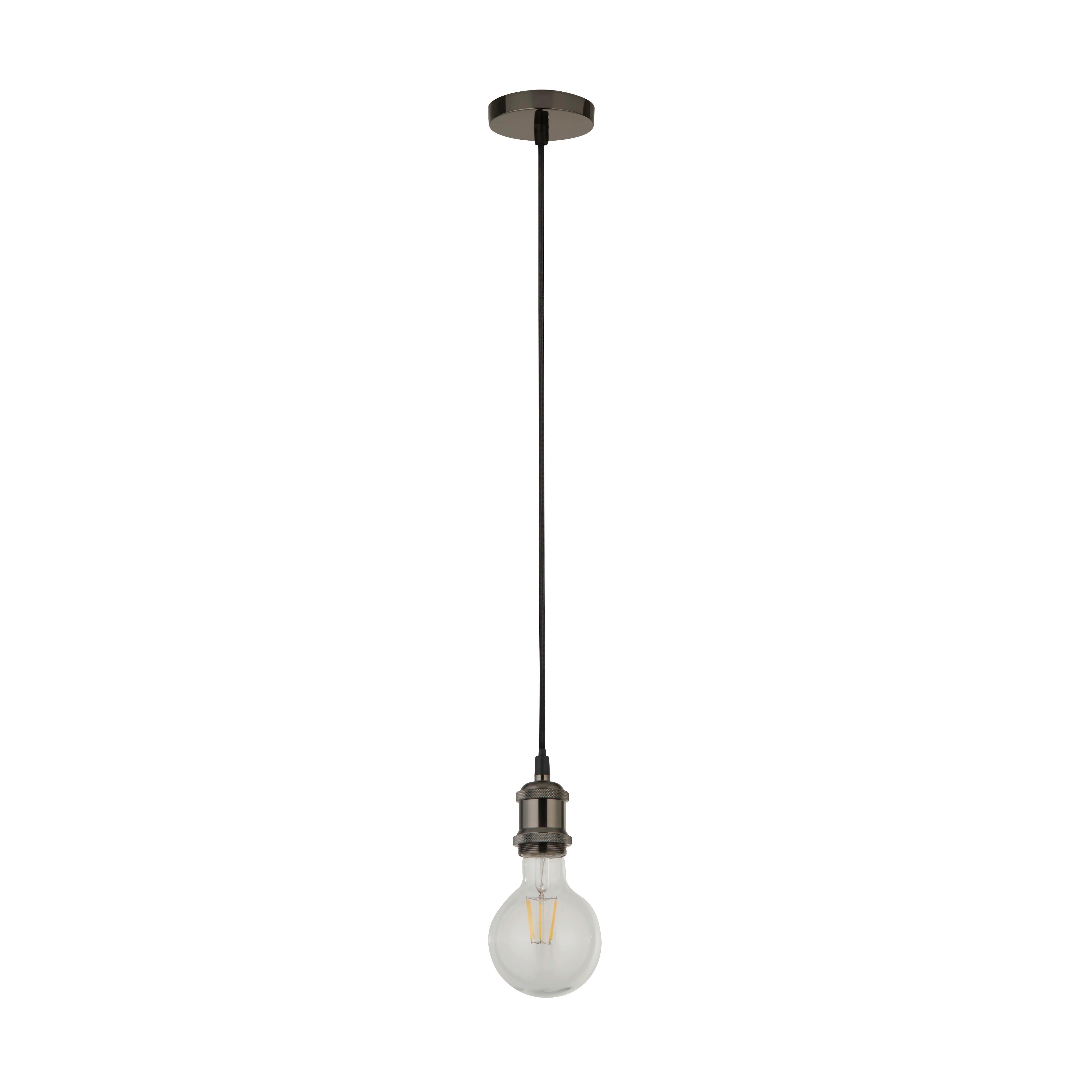 Pendelleuchte 7461bc Suspension - Schwarzchrom, KONVENTIONELL, Metall (9,8/300cm)
