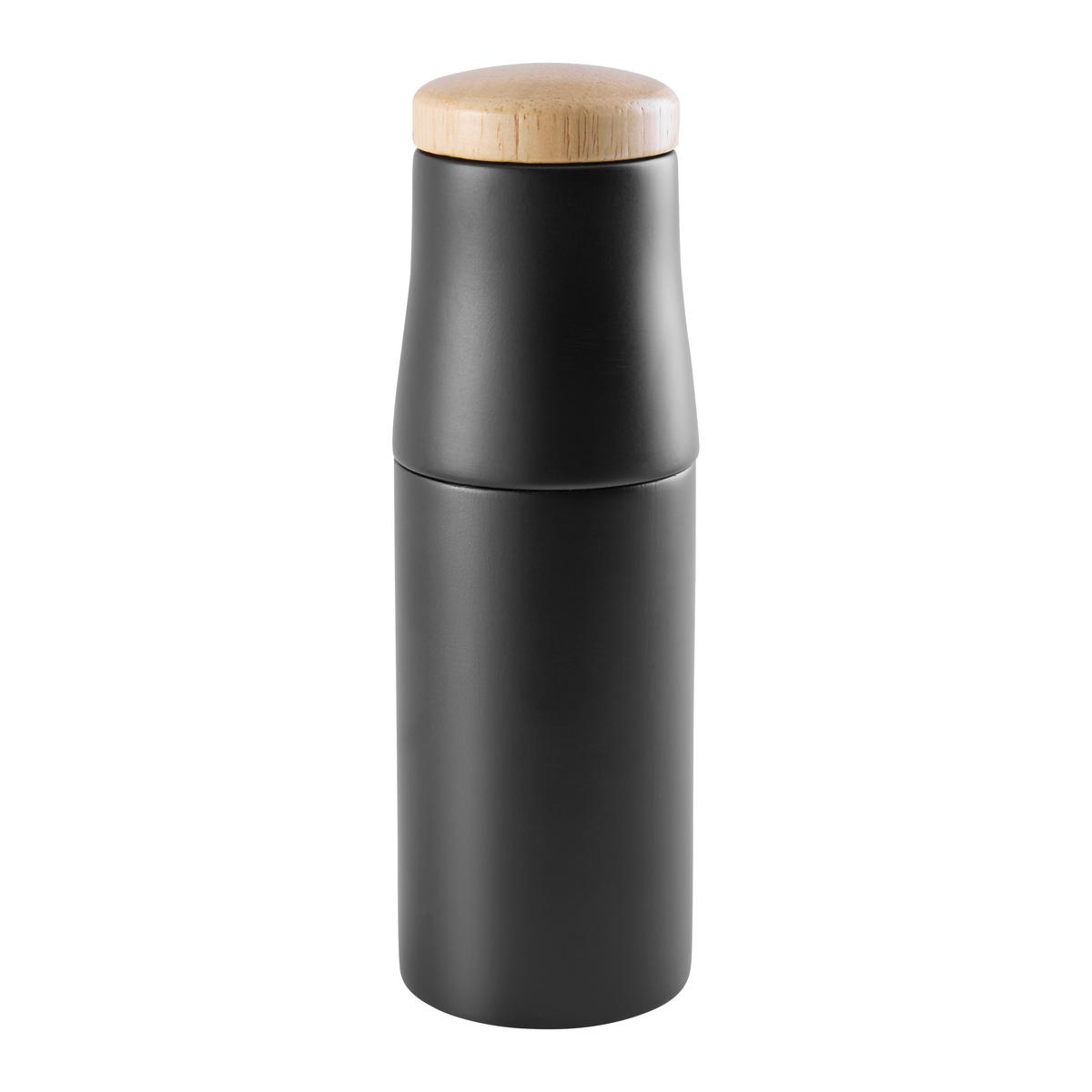 Soľnička a korenička SVEA - 2PCS - čierna/biela, Konventionell, kov/drevo - Mömax