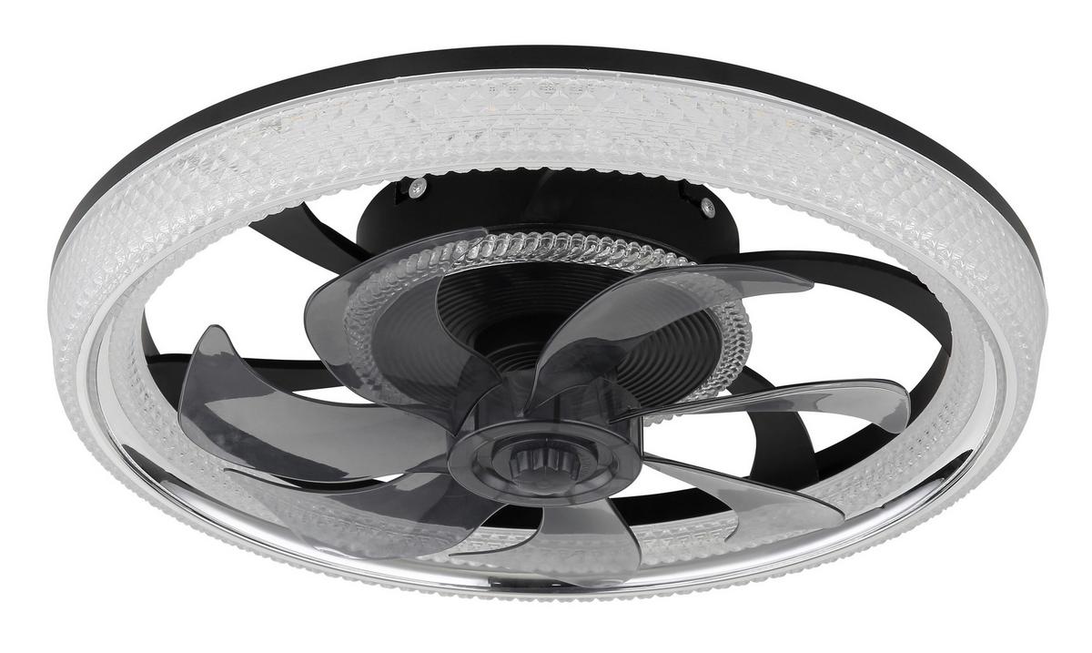 Deckenventilator 03644 Cirilla - Klar/Chromfarben, Basics, Kunststoff (48/13cm) - Globo