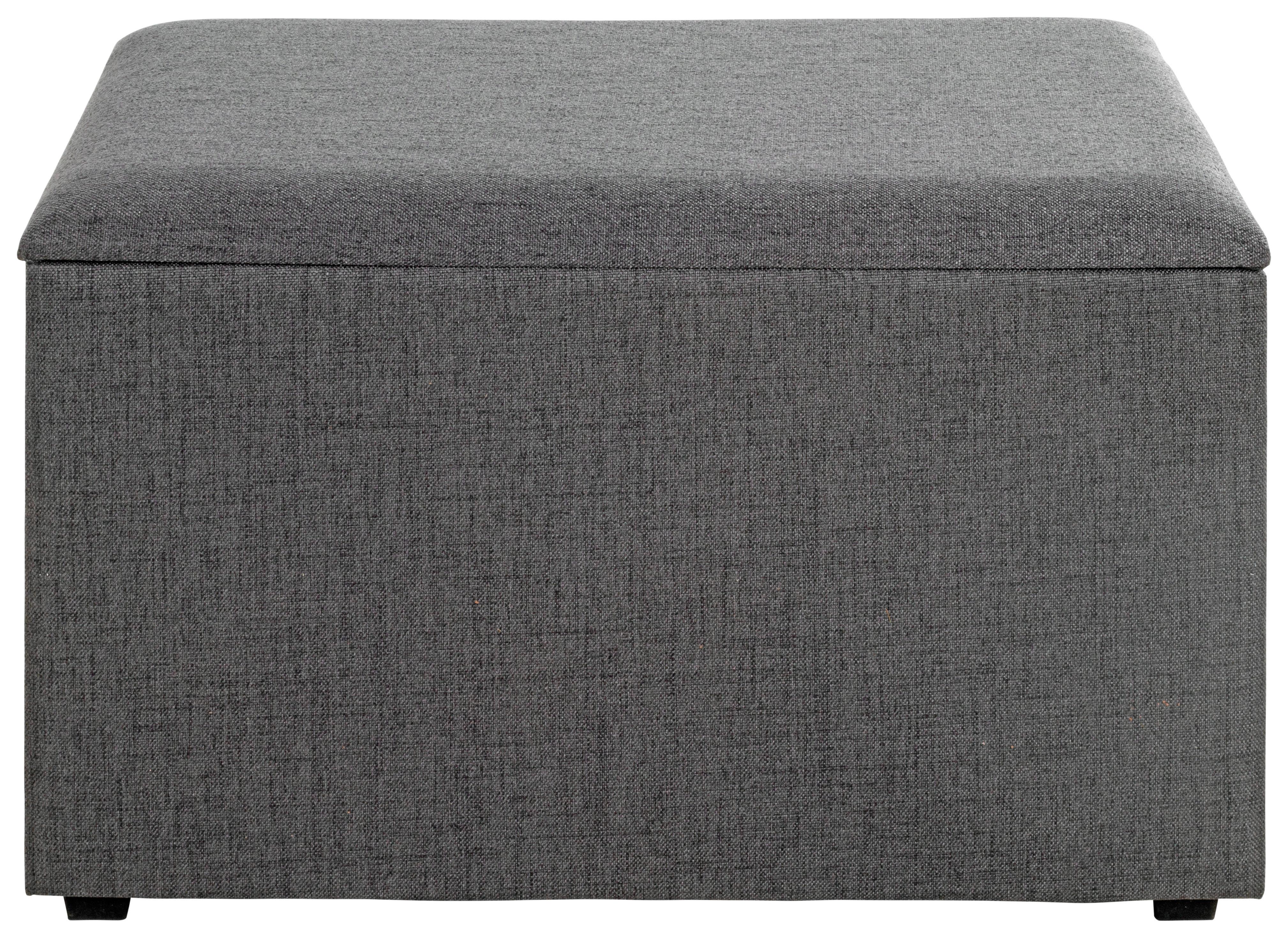 Truhenbank Zlatan Anthrazit - Anthrazit/Schwarz, Basics, Holzwerkstoff/Textil (65/42/40cm)