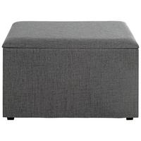 Truhenbank Zlatan Anthrazit - Anthrazit/Schwarz, Basics, Holzwerkstoff/Textil (65/42/40cm)