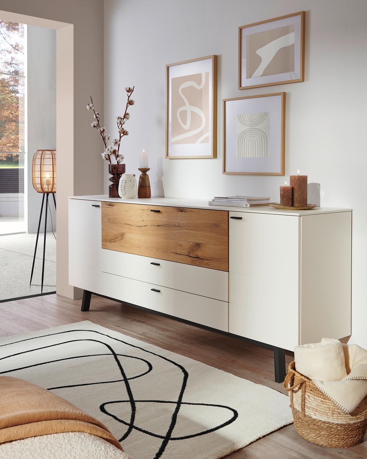 Webteppich Artist - Schwarz/Weiß, Design, Textil (133/200cm) - Esprit