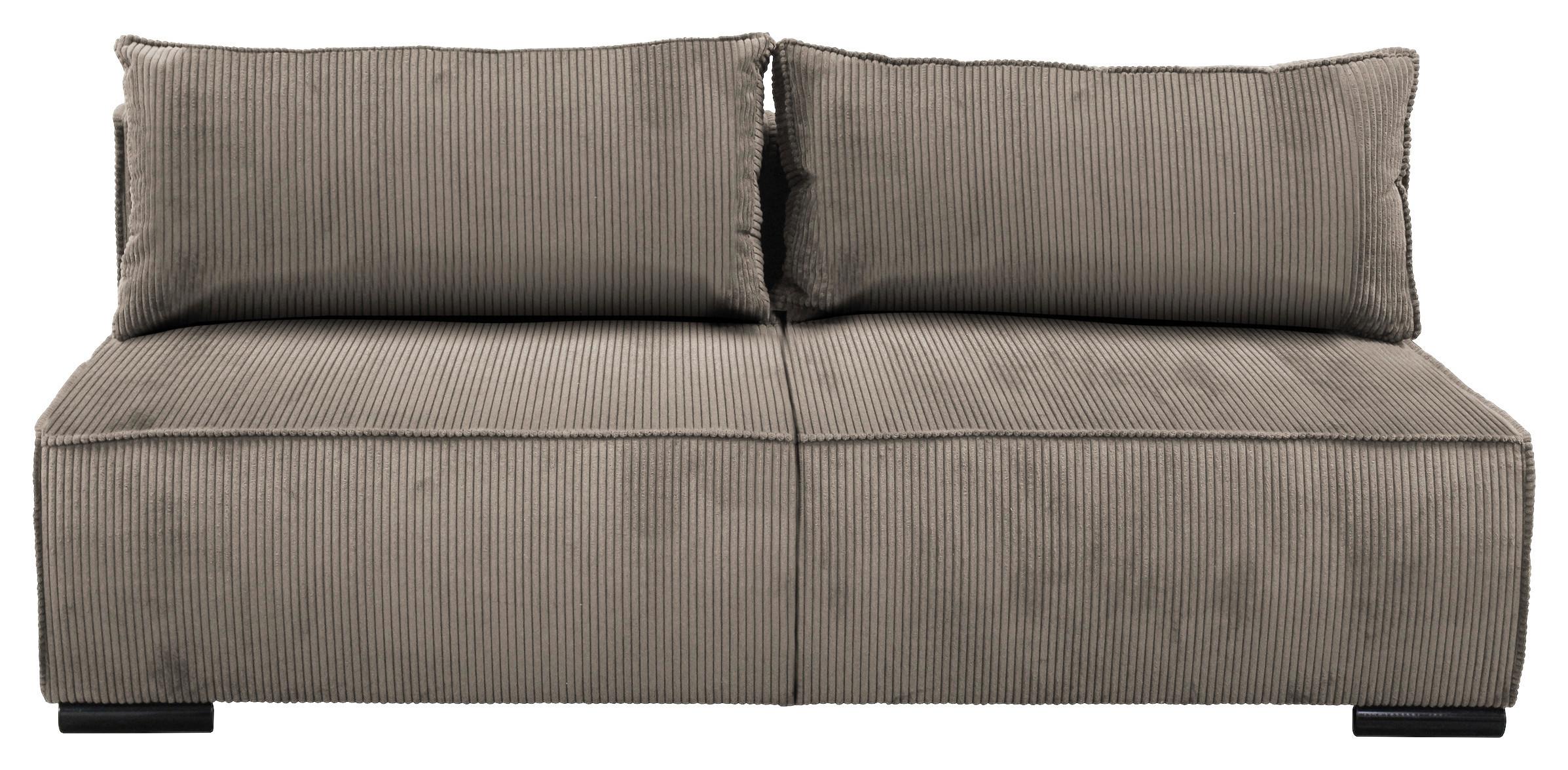 Schlafsofa Flow Hellbraun B: 202 cm - Hellbraun/Schwarz, Design, Textil (202/90/99cm) - MID.YOU