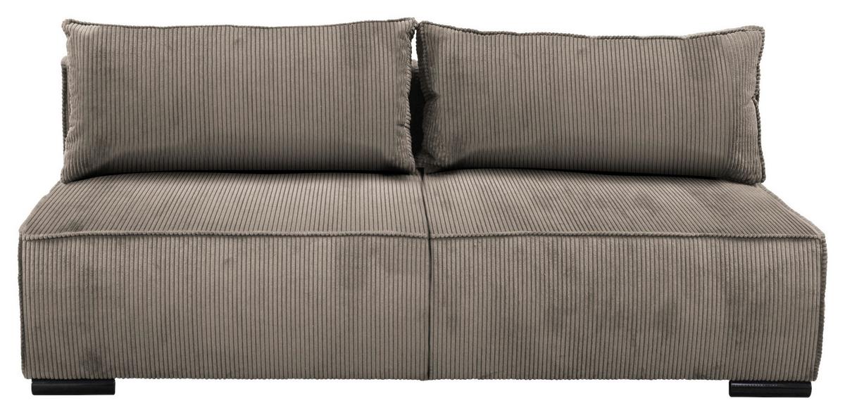 Schlafsofa Flow Hellbraun B: 202 Cm - Hellbraun/Schwarz, Design, Textil (202/90/99cm) - MID.YOU