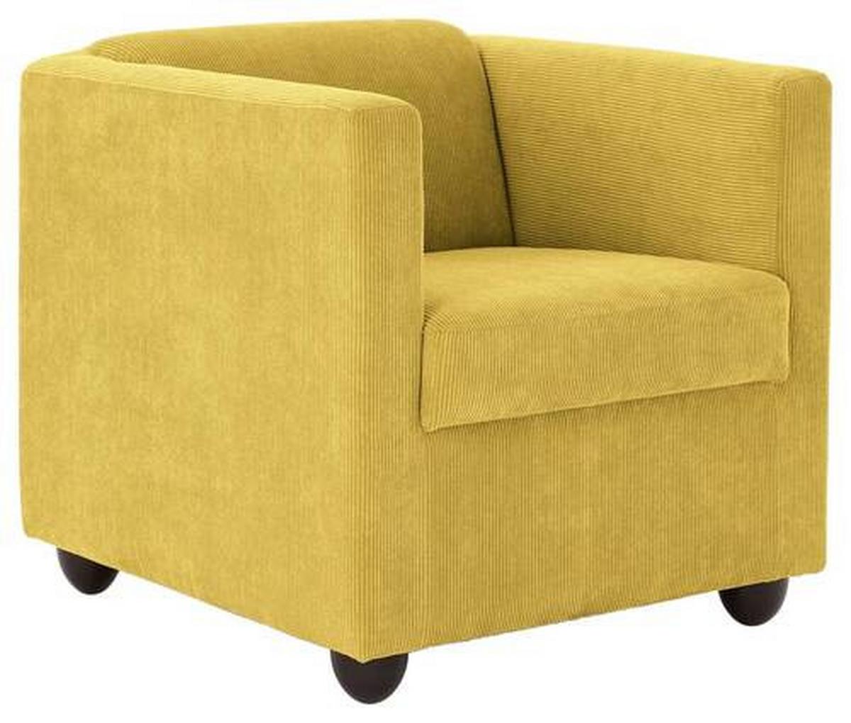 Sessel Looks I - Gelb/Schwarz, Design, Textil (72/71/75cm) - LOOKS by W.Joop