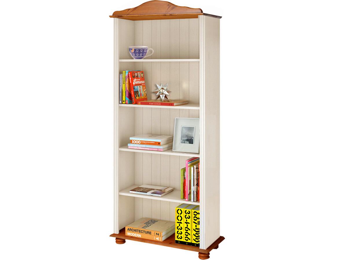 Regal Mette Weiß, Honig B: 77cm - Weiß/Honig, Design, Holz (77/181/31cm) - MID.YOU