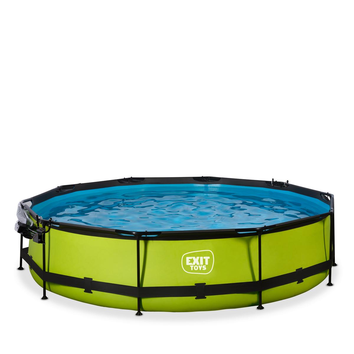 Pool-set Exit Lime Pool - Grau, KONVENTIONELL, Kunststoff (360/76cm) - EXIT Toys