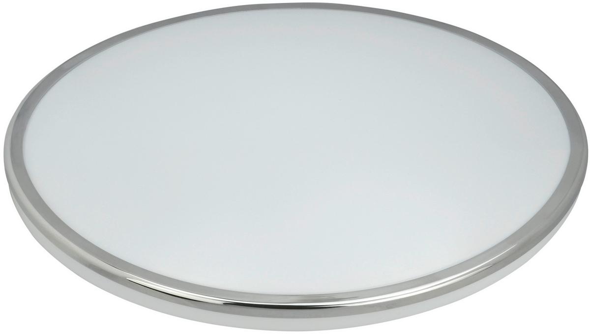 LED-Deckenleuchte Ø 33 cm, mit Farbtemperaturwechsler - Chromfarben, Basics, Kunststoff/Metall (33/5,7cm)