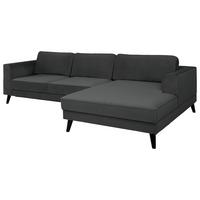 Ecksofa Lumber Jack Anthrazit Velours 277x167cm - Wengefarben/Anthrazit, MODERN, Textil (277/167cm) - Trendmanufaktur