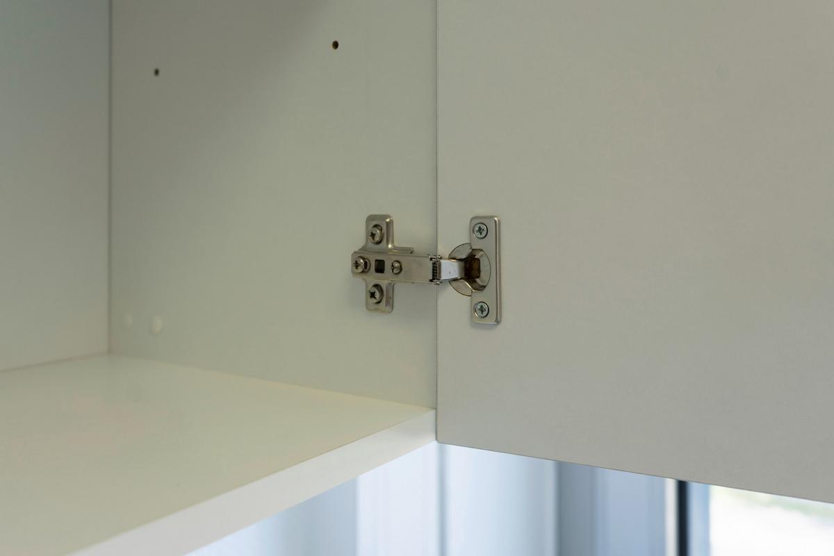Küchenoberschrank Speed B: 100 Cm Weiß 2 Drehtüren - Weiß, KONVENTIONELL, Holzwerkstoff (100/54,8/32cm)