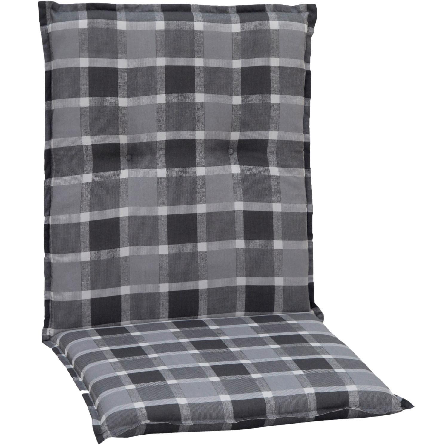 Niederlehner Auflage 4er-Set Belgrad 100x50x6cm Bunt - Anthrazit/Schwarz, Basics, Textil (100/50/6cm) - Gardenson